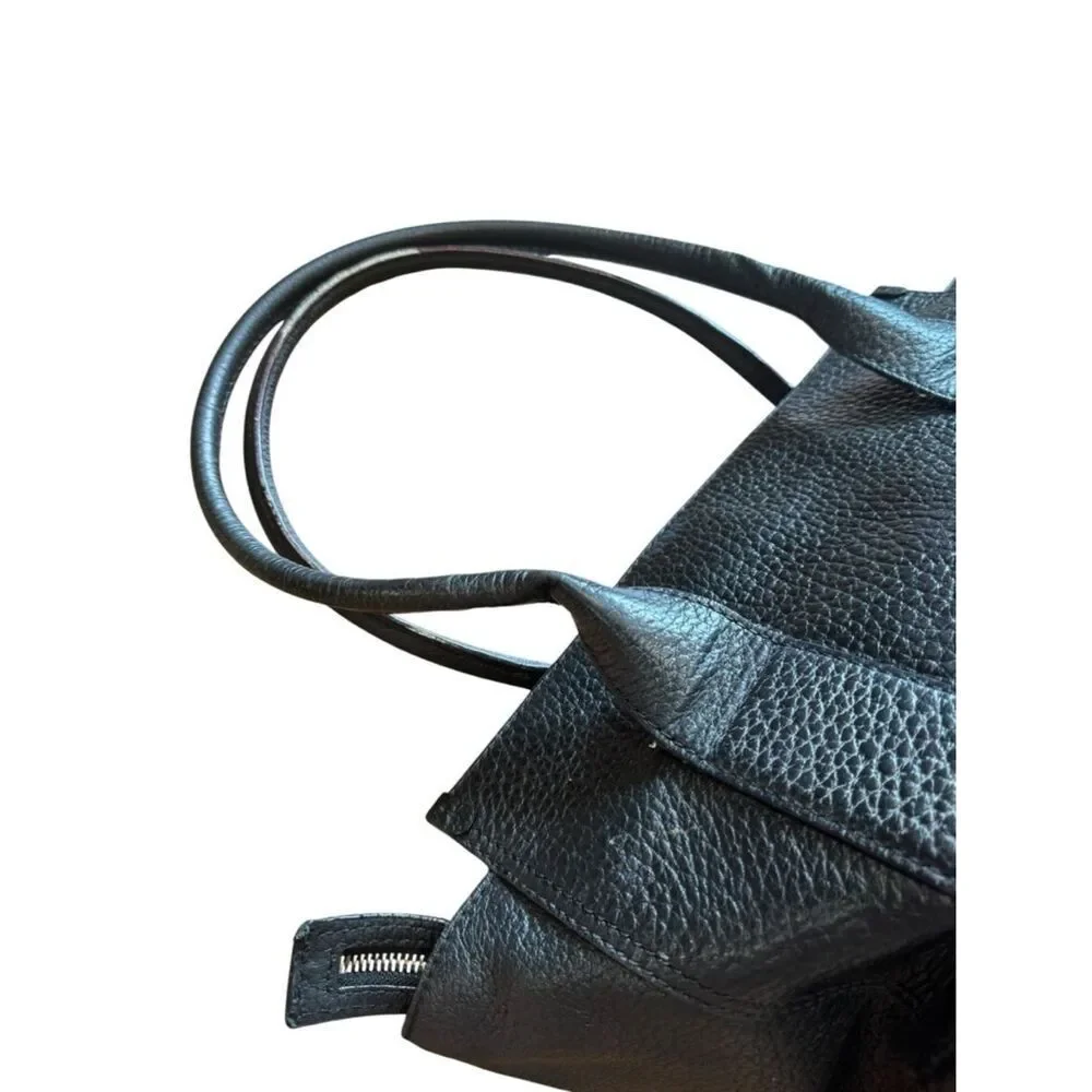 Kate Spade Southport Oden Black Pebbled Leather Satchel with Tassel